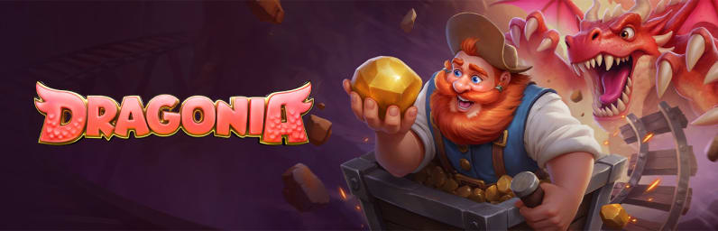 Screenshot der Dragonia Casino Homepage auf einem Smartphone und Desktop